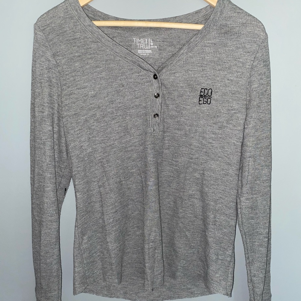up-cycled: time & tru gray long sleeve